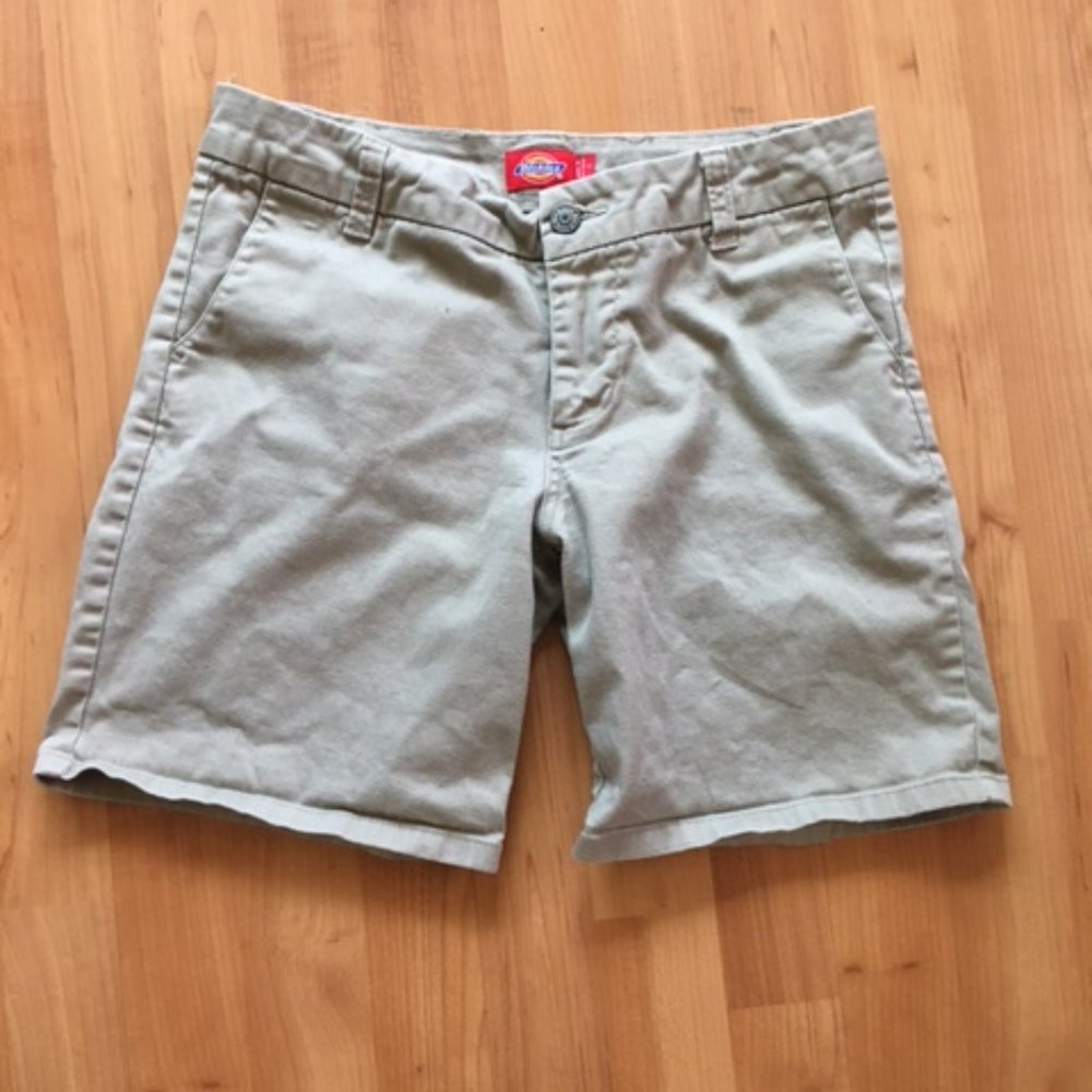 Dickies cream beige tan light khaki shorts juniors size 7
